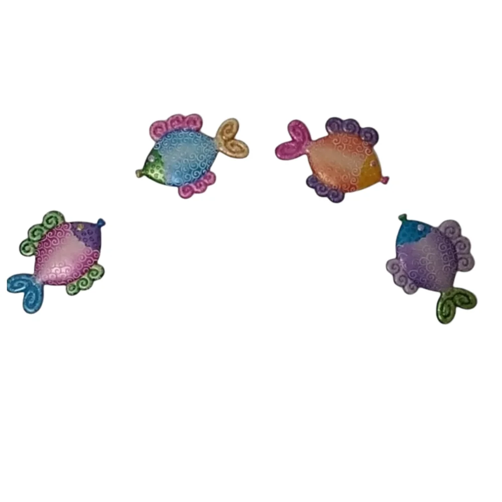 Tropical Fish Wall Art Colorful Beach Theme Decor Painted Multicolor Handmade
